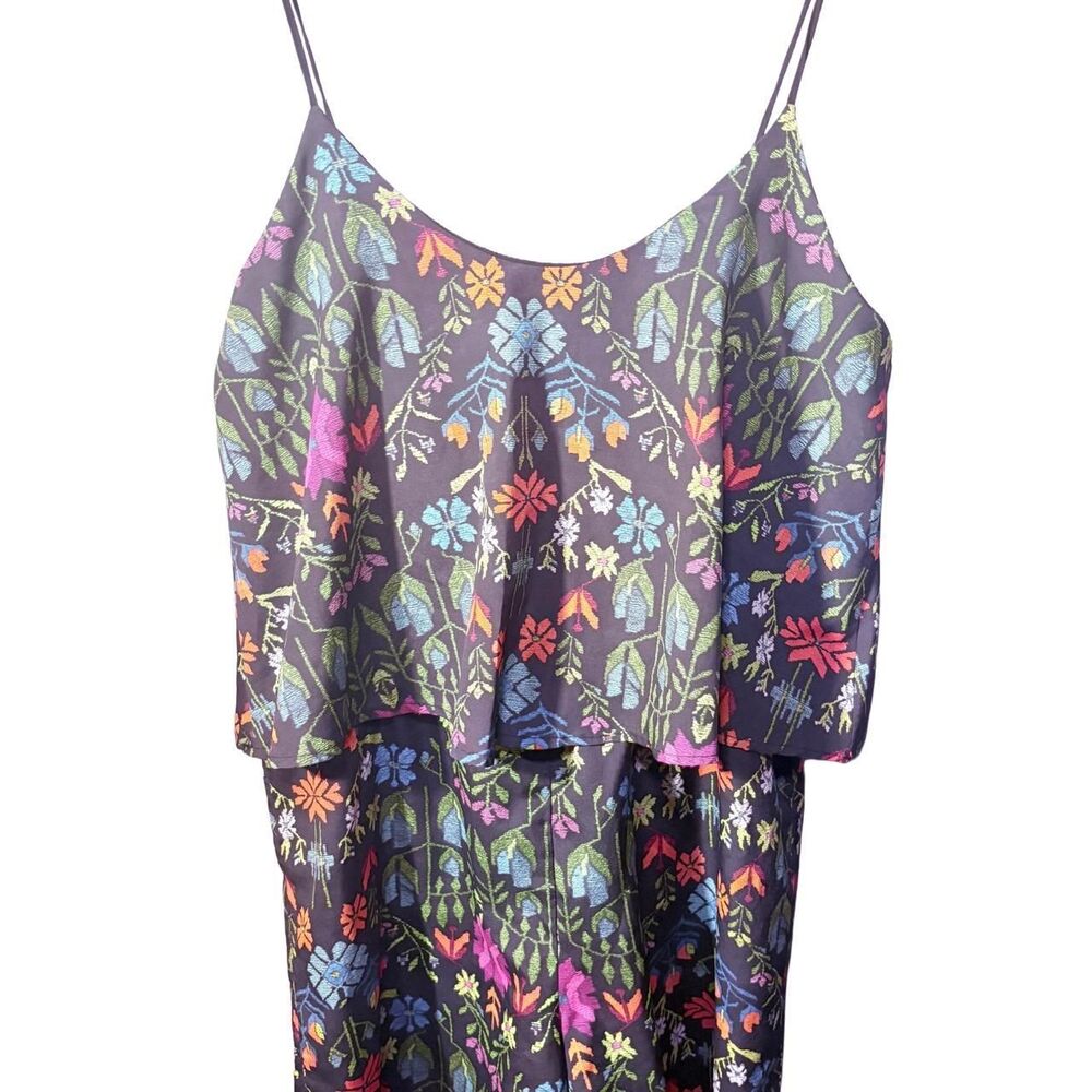 Charles Henry Floral Romper Womens 8 Black Boho Festival Fairy Grunge - Picture 3 of 7